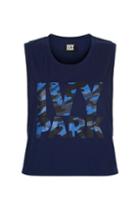 Topshop Camo Logo Cropped Tank Top By Ivy Park