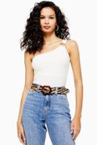 Topshop Bamboo One Shoulder Top