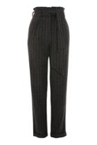 Topshop Tall Checked Belted Mensy Trousers