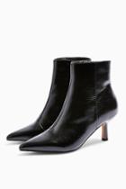 Topshop Maci Black Point Ankle Boots