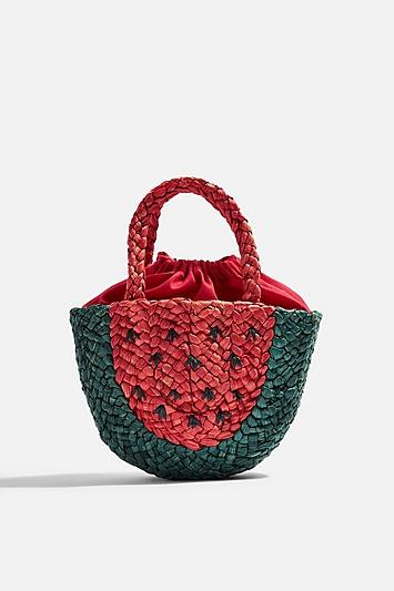 Topshop Sun Watermelon Straw Mini Bag