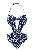Topshop Animal Print Cut-out Swimsuit By Kendall + Kylie At Topshop