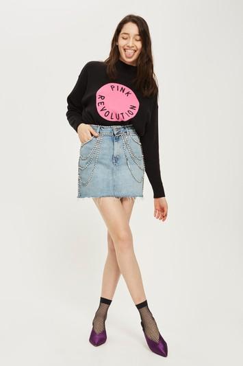 Topshop Pink Revolution Jumper