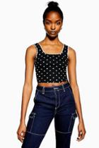 Topshop Polka Dot Picot Tank