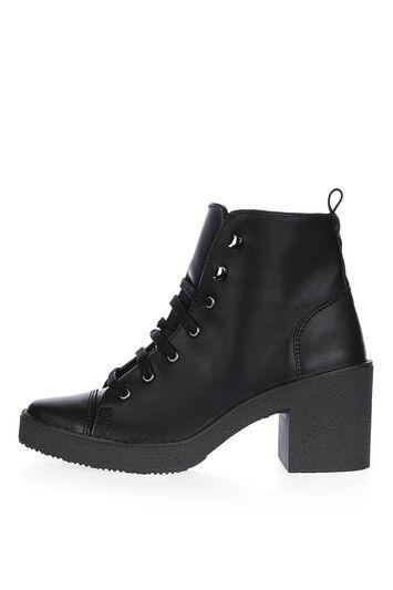 Topshop Basil Lace-up Ankle Boots