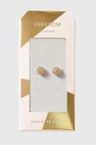 Topshop Gold Plated Pave Stud Earrings