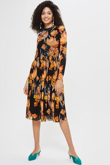 Topshop Floral Midi Dress By Y.a.s