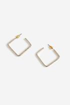 Topshop Textured Square Gold Earrings
