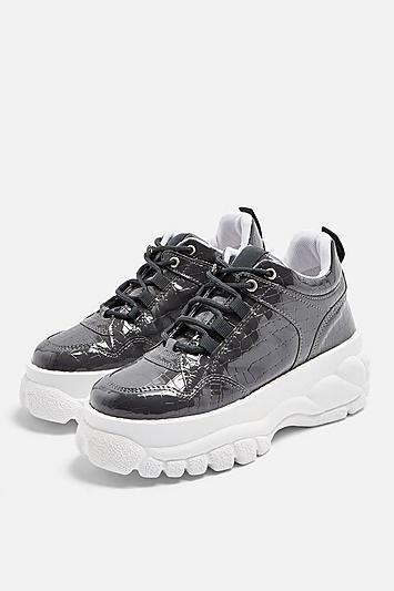 Topshop Cairo Grey Chunky Trainers