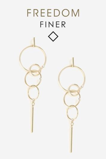 Topshop Freedom Finer Circle And Stick Earrings
