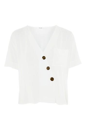 Topshop Asymmetric Button Down Shirt