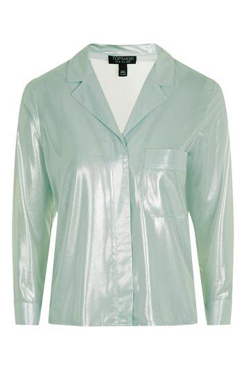 Topshop Metallic Pyjama Shirt
