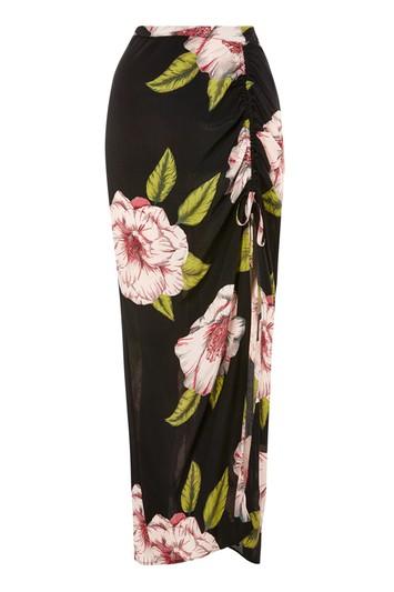 Topshop Floral Print Maxi Skirt