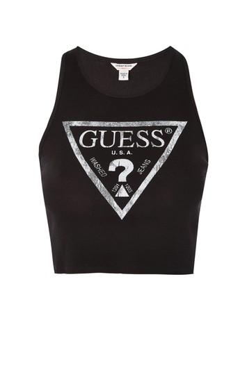 Topshop Racerback Crop Top By Guess Originals