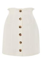 Topshop Cotton Button Through Mini Skirt