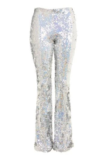 Topshop Premium Flared Sequin Trousers