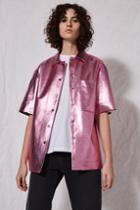 Topshop *leather Shirt By Boutique
