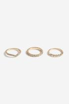 Topshop *crystal Ring Pack