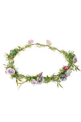 Topshop *mixed Flower Leaf Hair Crown By Orelia
