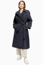 Topshop *quilted Trench Coat By Boutique