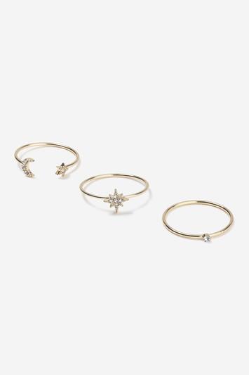 Topshop Moon And Star Rings