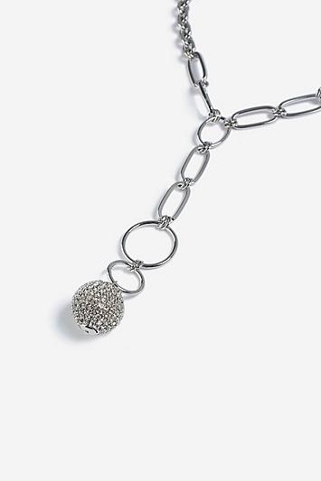 Topshop *crystal Ball Y-neck Necklace