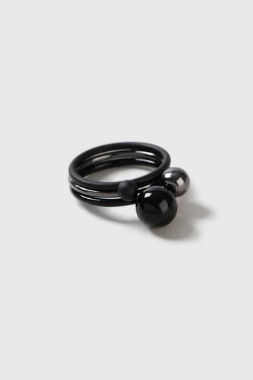 Topshop Black Ball Ring Pack