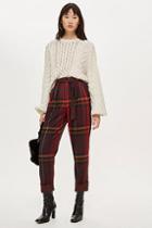 Topshop Mixed Check Peg Trousers