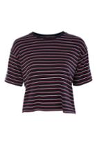 Topshop Multi Striped Boxy T-shirt