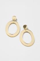Topshop Mirrored Oval Cut-out Earrings