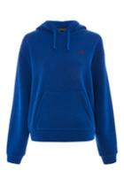 Topshop Blue Embroidered Heart Hoodie