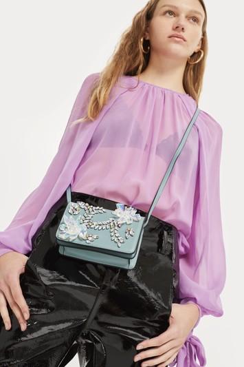 Topshop Frozen Embellished Cross Body Bag