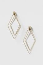Topshop Diamond Front And Back Earrings