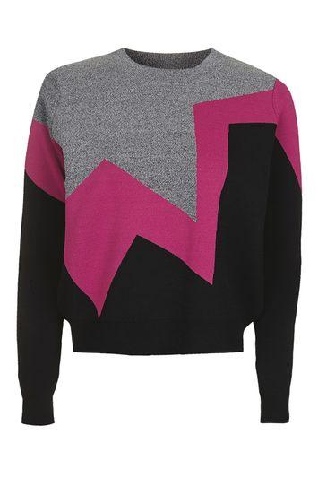 Topshop Geometric Print Burst Jumper