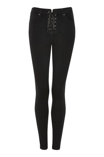 Topshop Moto Lace Up Fly Jamie Jeans