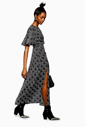 Topshop Star Angel Sleeve Midaxi Dress