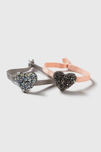 Topshop Heart Shaped Encrusted Hair Bands