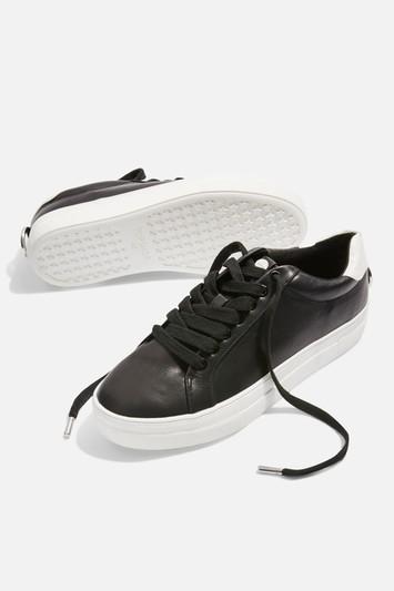 Topshop Cranberry Lace Up Sneakers