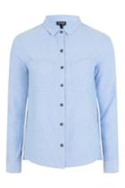 Topshop Blue Oxford Shirt
