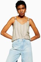 Topshop Tall Stripe Cami With Linen