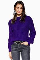Topshop Plaited Sleeve Sweater