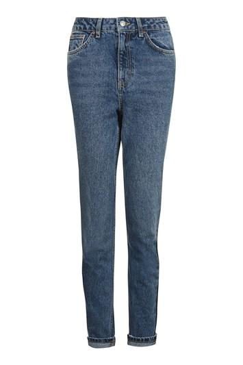 Topshop Tall Mid Blue Mom Jeans