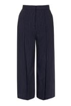 Topshop Wide Pinstripe Cropped Trousers