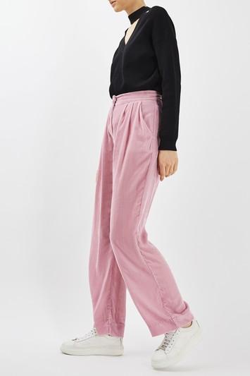 Topshop Velvet Wide Leg Trouser By Boutique