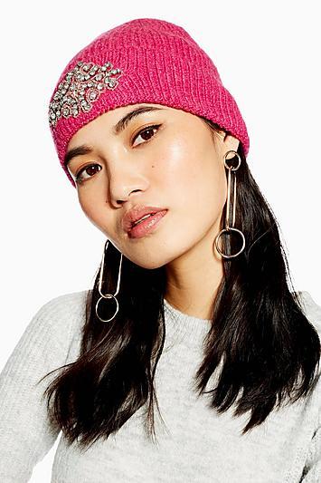 Topshop Fisherman Metallic Thread Beanie