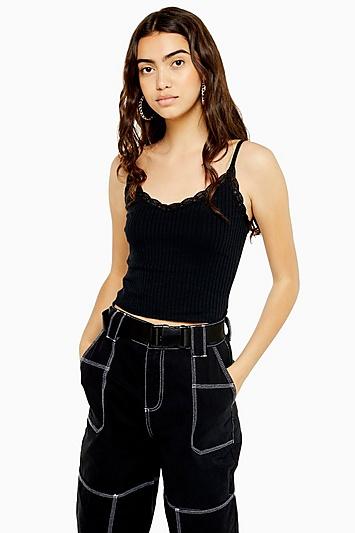 Topshop Tall Lace Trim Cami
