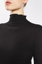 Topshop Funnel Neck Ribbed Top By Boutique
