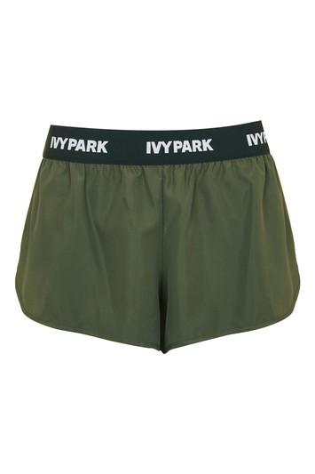 Topshop Elastic Logo Woven Runner Shorts By Ivy Park