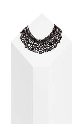 Topshop Laser-cut Rhinestone Necklace