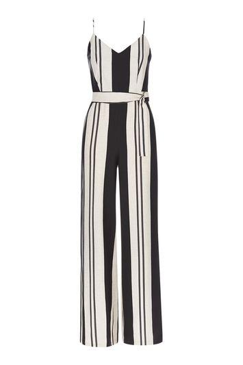 Topshop Stripe Jumpsuit